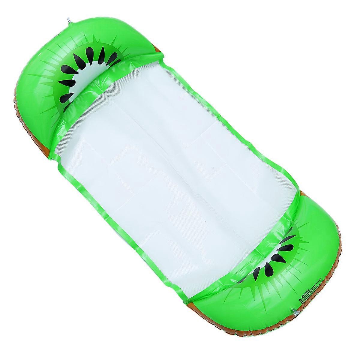 Inflatable Water Floating Bed with Kiwi Pattern   Durable Pool Hammock for Adults   Easy Inflation for Beach and Pool Use