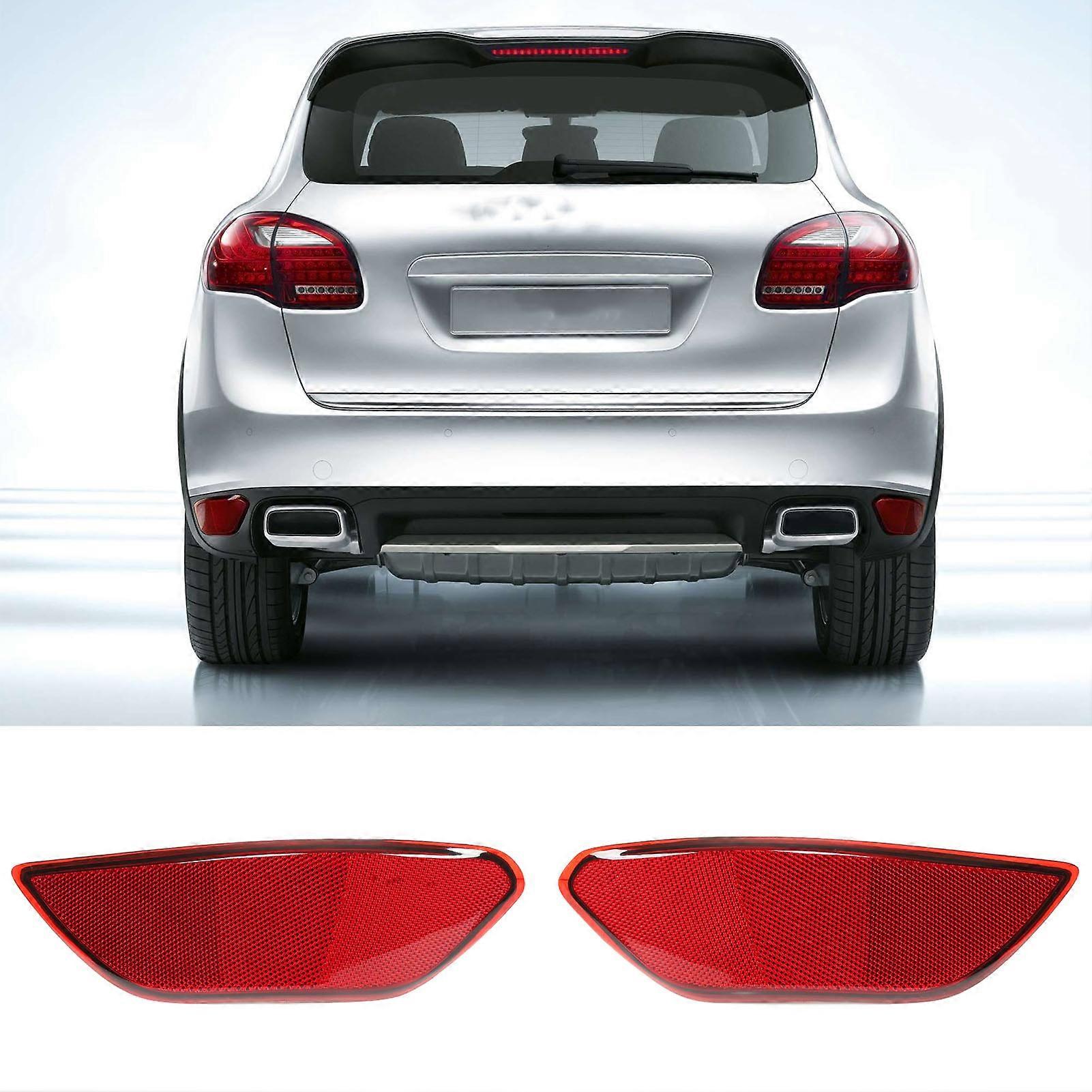 2PCS Rear Bumper Reflector Light 95863110500 Car Tail Warning Light Replacement for Cayenne 2011‑2014 Red 