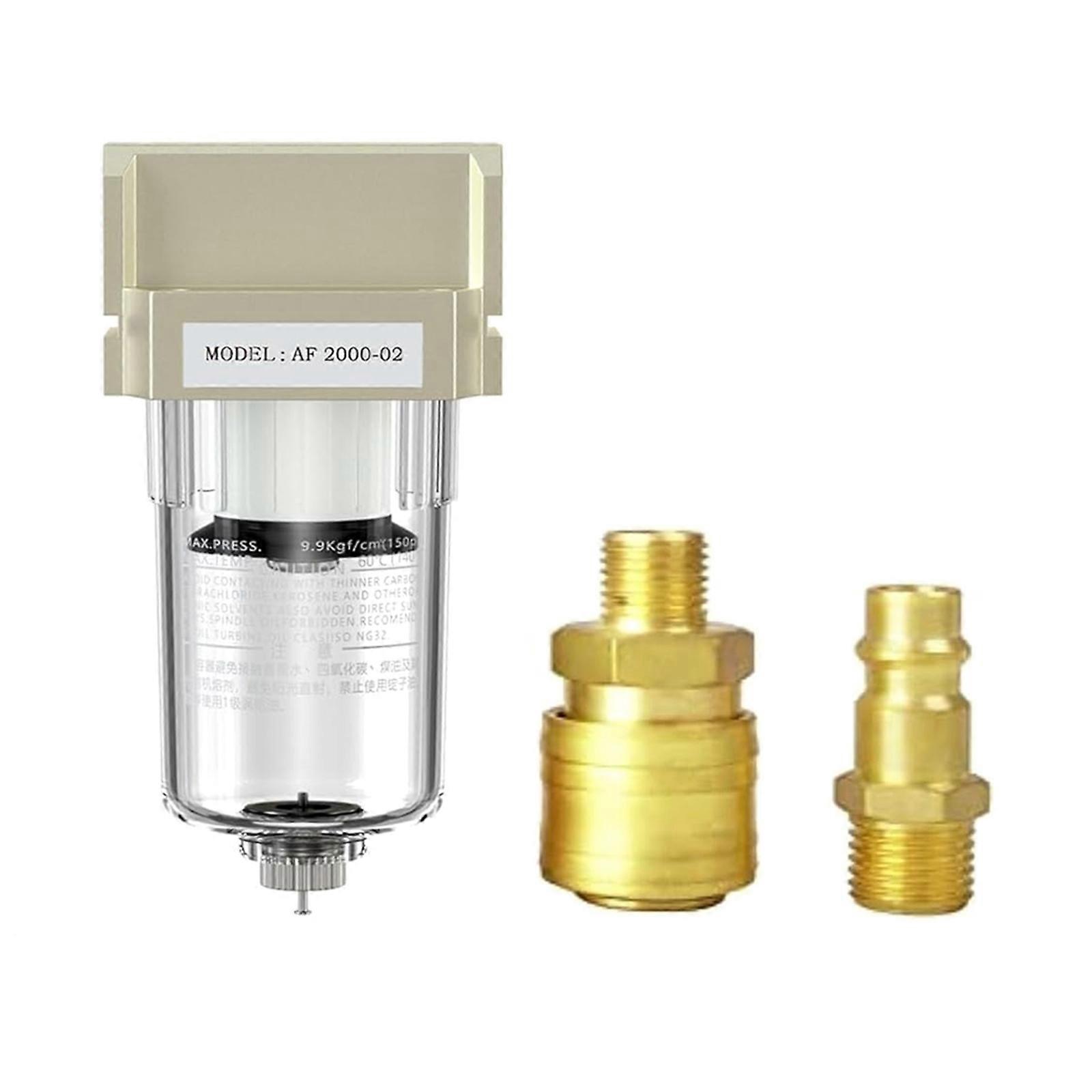 1/4 אינץ' מסנן אוויר דחוס מפריד שמן ומים וסת לחץ עבור מדחס מסנן פנאומטי רכיב ססגוניות