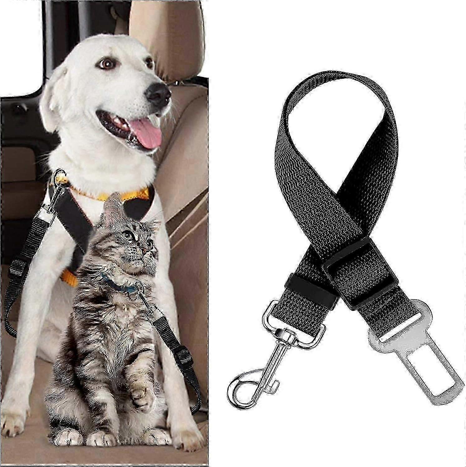 ユニバーサル犬用安全シートベルト&カーハーネス - 車両での安全な移動のための調整可能なペット拘束具