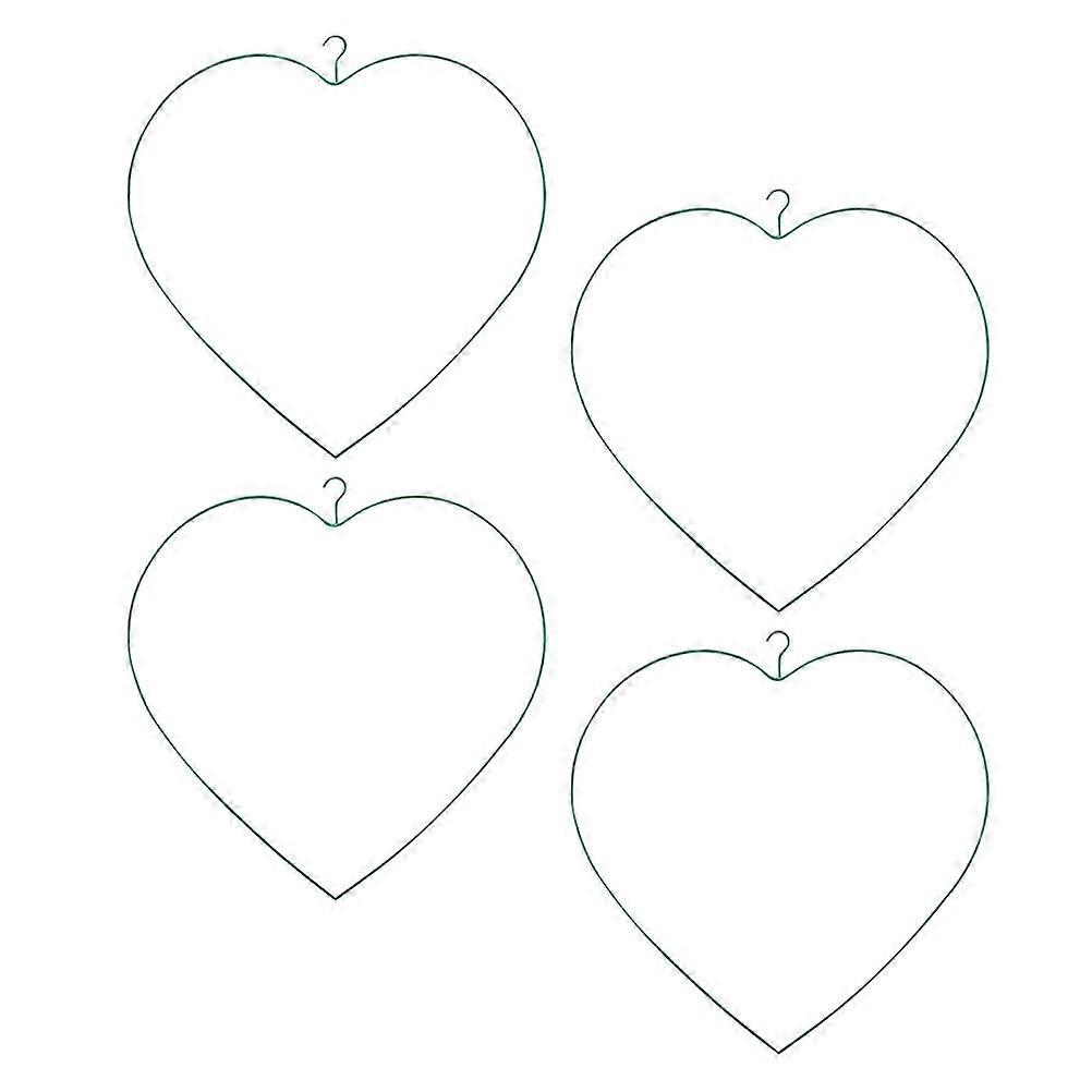 Wreath Making Supplies Heart Frame Wreath Home Decoration Handmade Projects 30x30cm 4Pcs