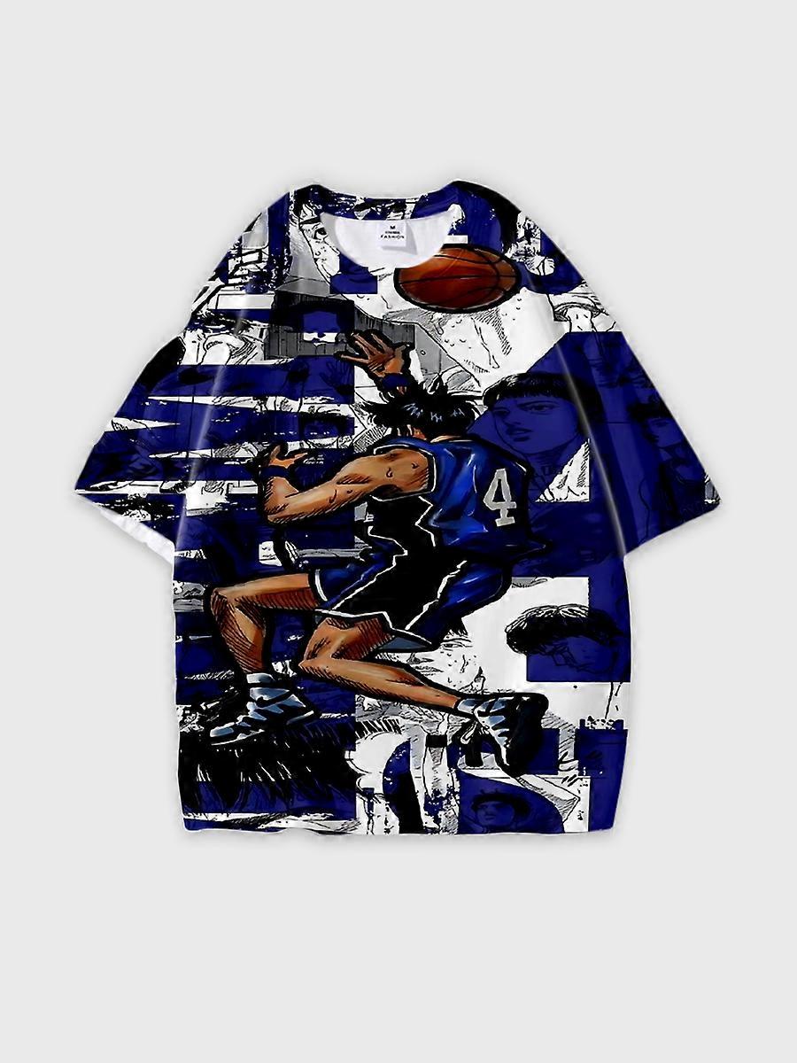 T-shirt round neck Role Pattern loose short sleeve C100