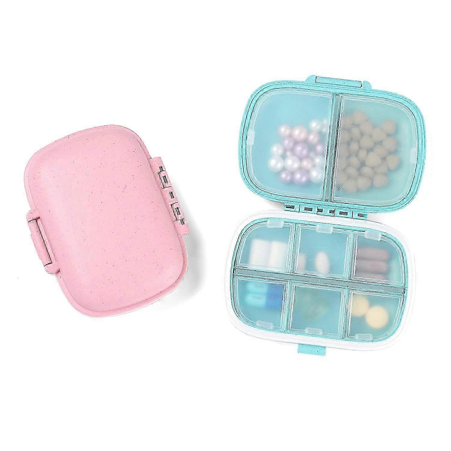 Portable Travel Pill Organizer With 8 Compartments