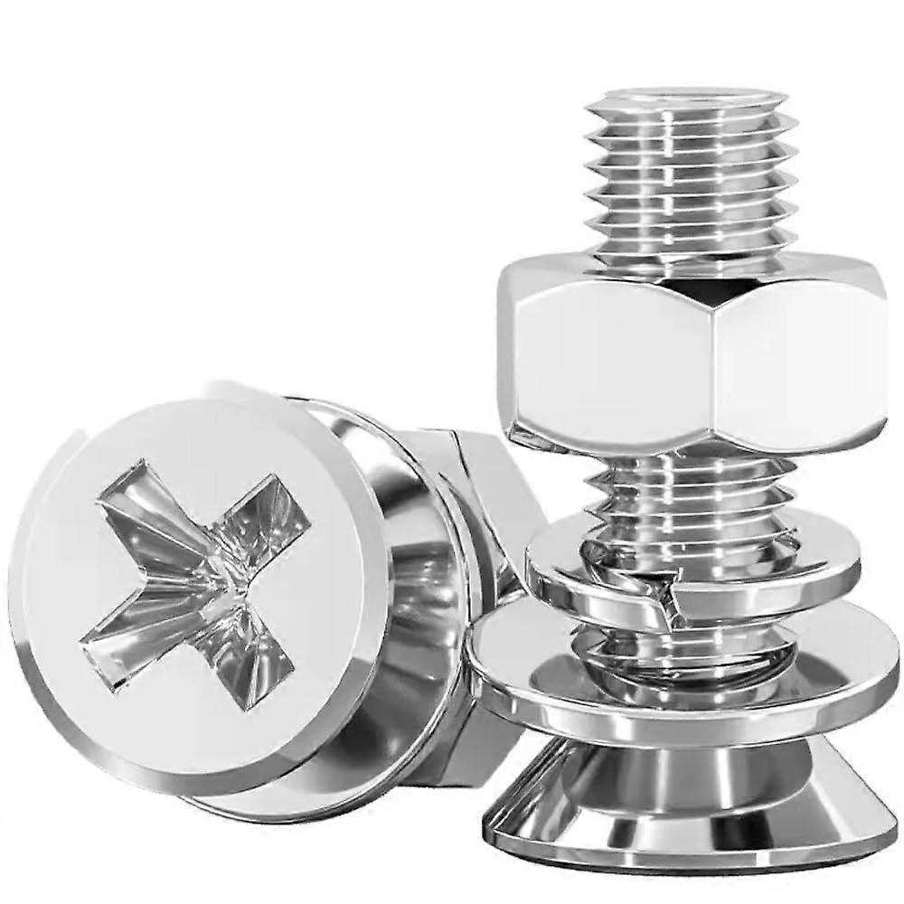 Crossrecessed countersunk head screws, hex nuts and washers, M3M6 (40mm), M8 (100 sets)