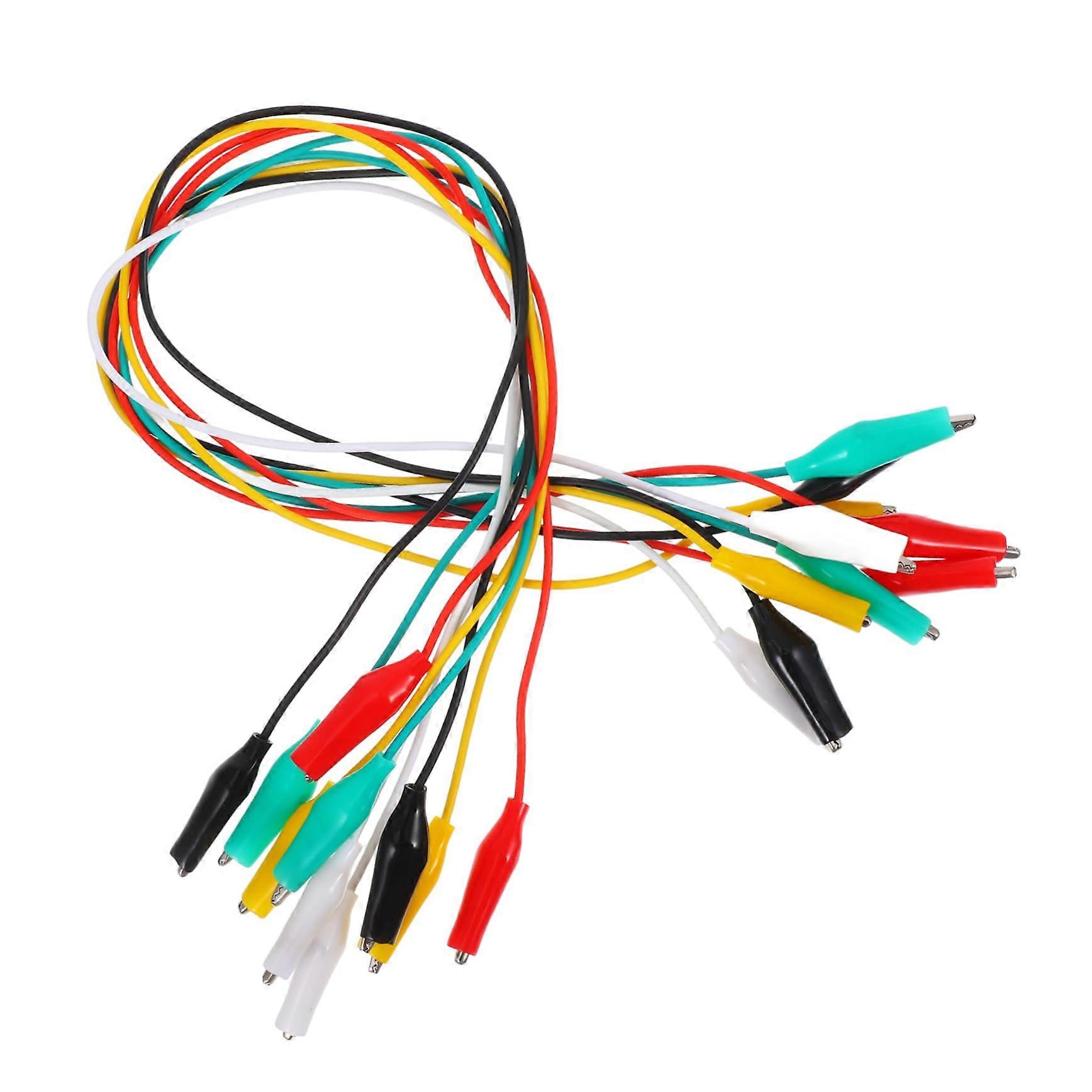 Crocodile Clips 10-Piece Test Leads Colorful Wire Clips For Electrical Testing Soldering Repairs
