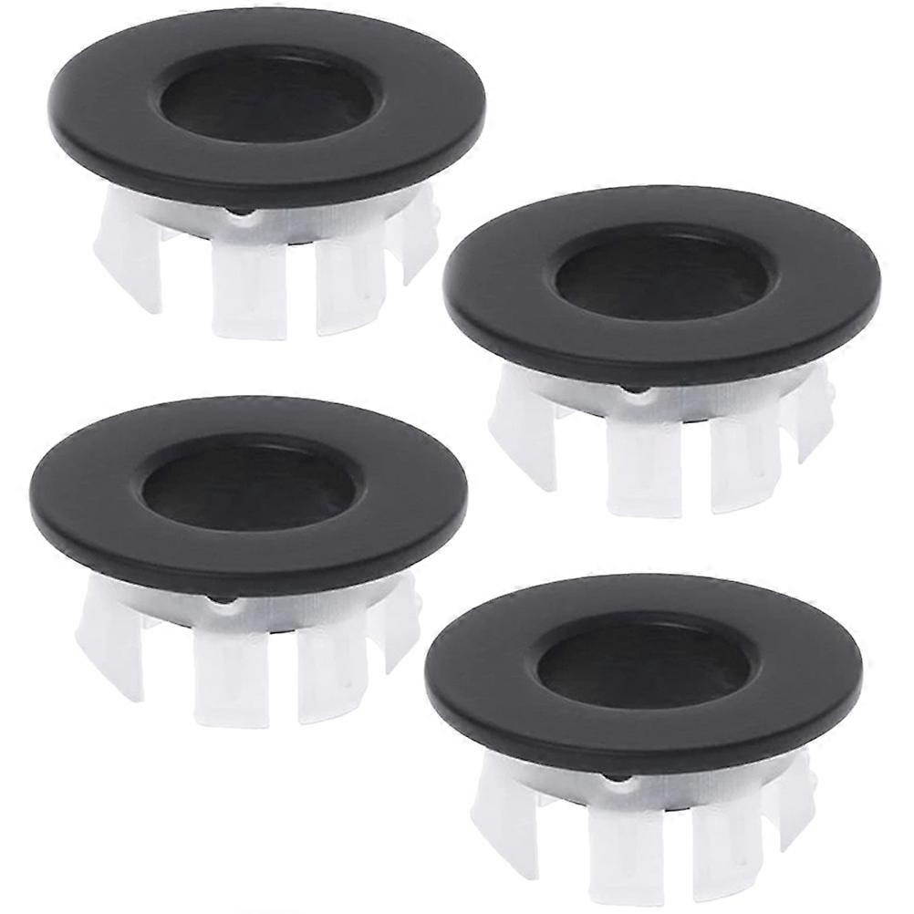 Sink Overflow Caps Round Simple Style Abs Material Water Drainage For Kitchen Sink 3X3X1.4CM Hotel Use 4Pcs