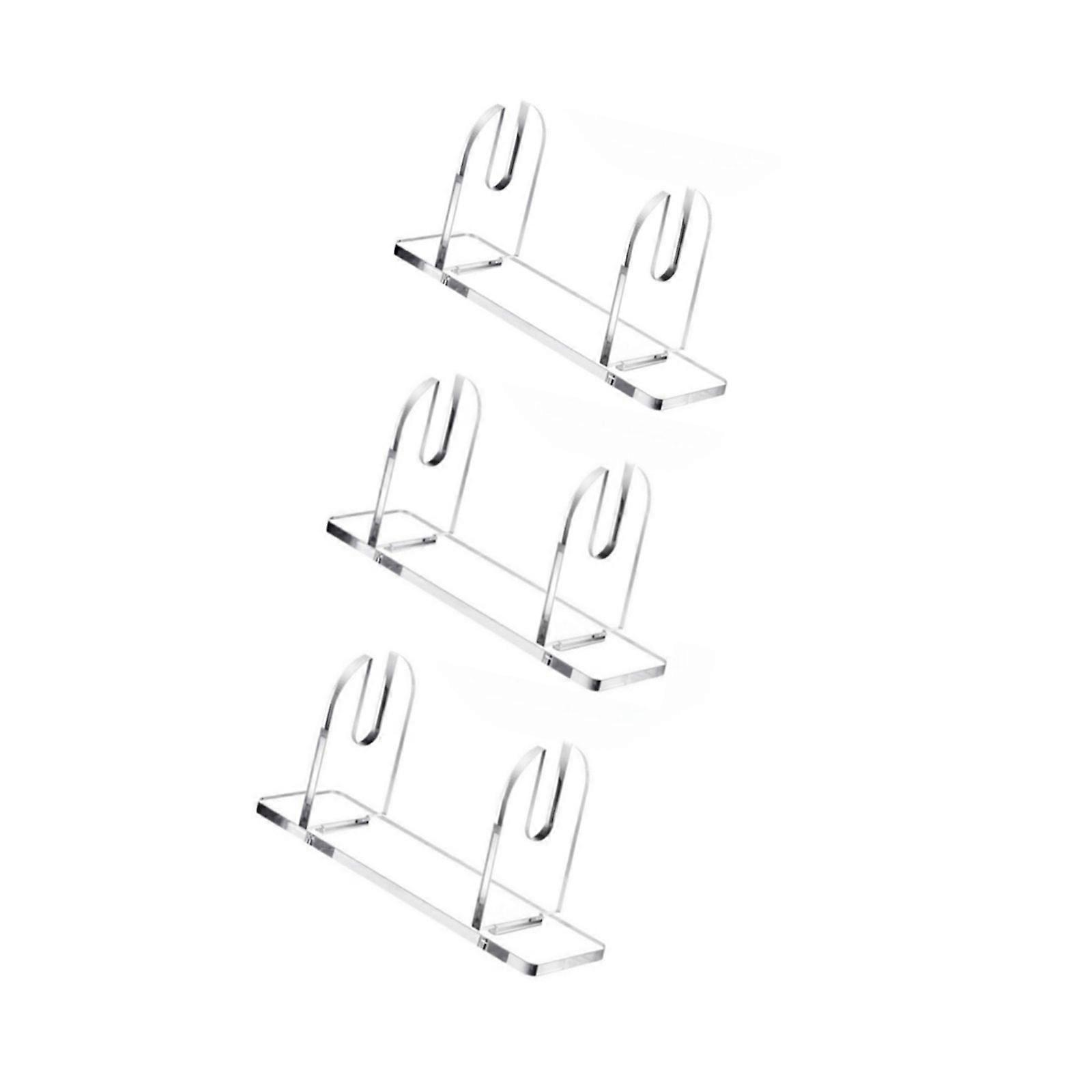 2/3Pcs Simple Clear Acrylic Hand Fan Holder Folding Fan Storage Rack for Displaying Collections in Homes and Craft Shops Multicolor