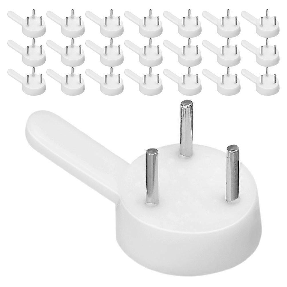 50pcs White Invisible Hardwall Hangers for Cement Walls, No Damage Picture Hooks, Traceless Nail Wall Hooks for Hanging Frames, Clocks, Photos, Easy