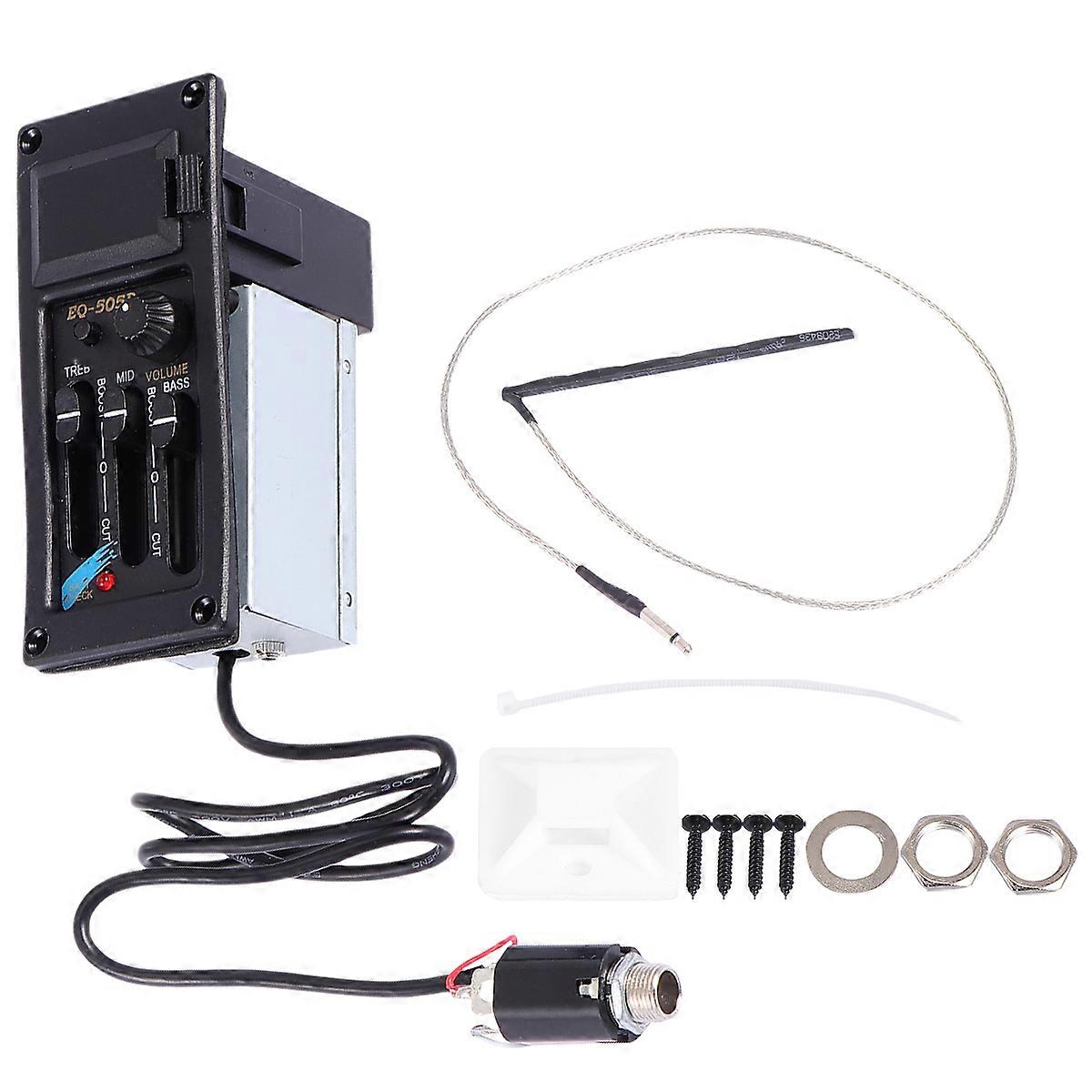 Guitar Pick Up For Acoustic Sound Pickup Equalizer Volume Control Tuning Aid Noise Reduction 1Pack