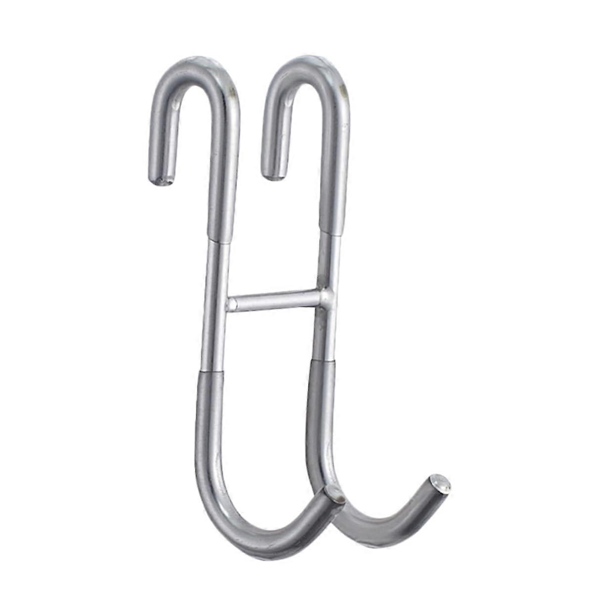 S Hooks for Kitchen and Clothes Storage, Heavy Duty Stainless Steel Double Holder Over Door Hanger, Silver Finish
