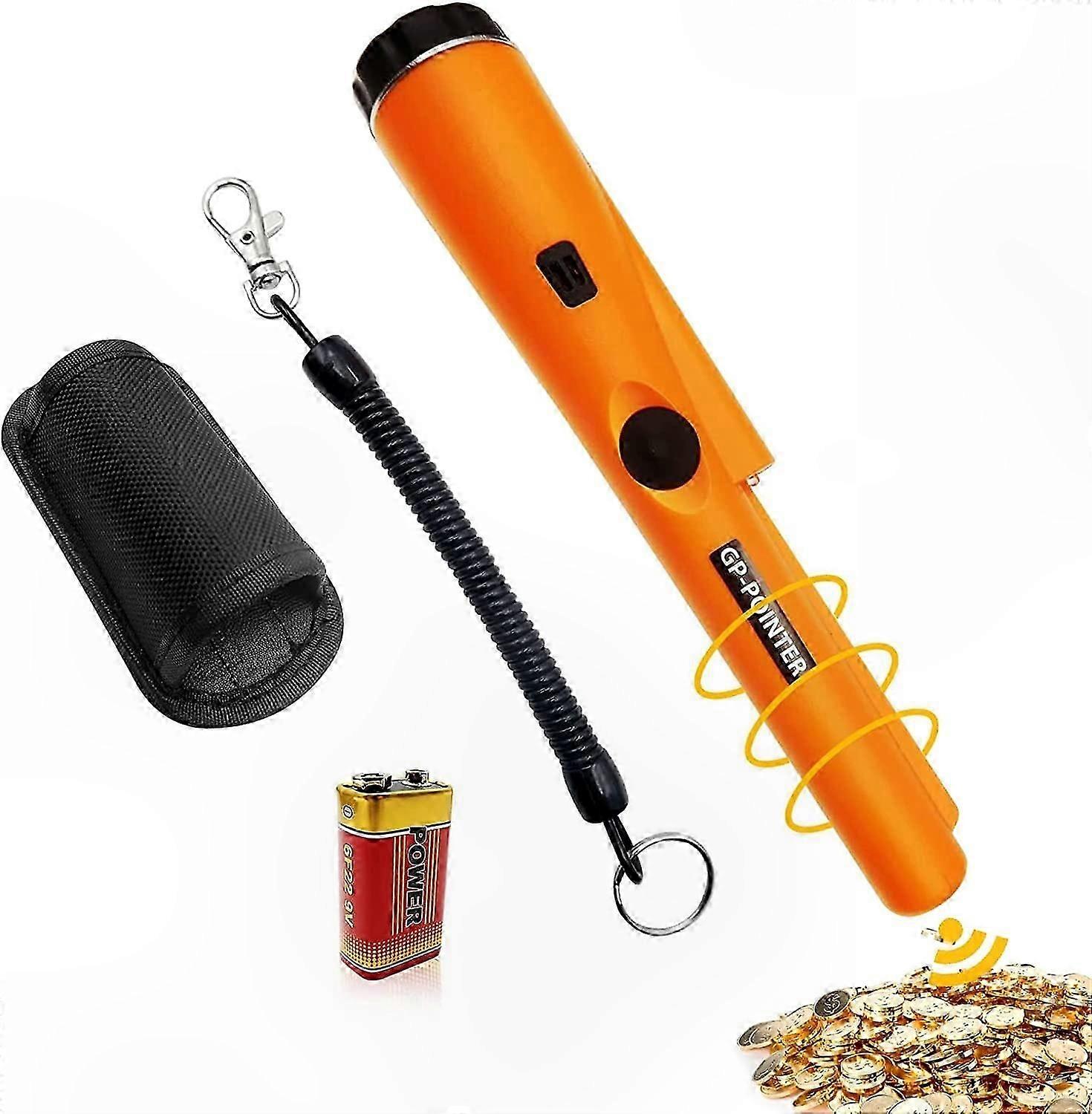 Waterproof Metal Detector Pinpointer, IP66 Portable Probe with 360 Search, Includes Batteries for Treasure Hunting