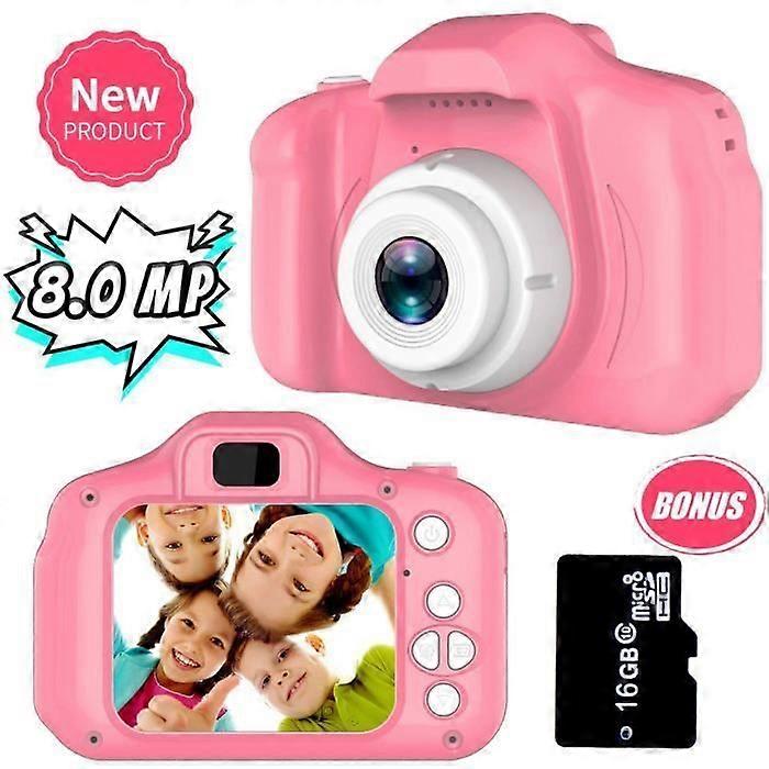 Toy - Camera - Child 8MP - Pink - 1080p Video - USB Rechargeable