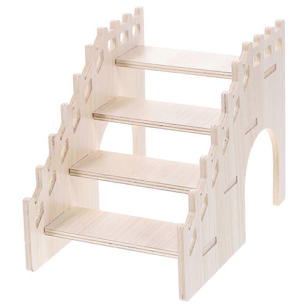 Wooden Ladder for Pet Hamster Made from Safe Khaki Wood Ideal for Small Animals like Guinea Pigs and Chinchillas