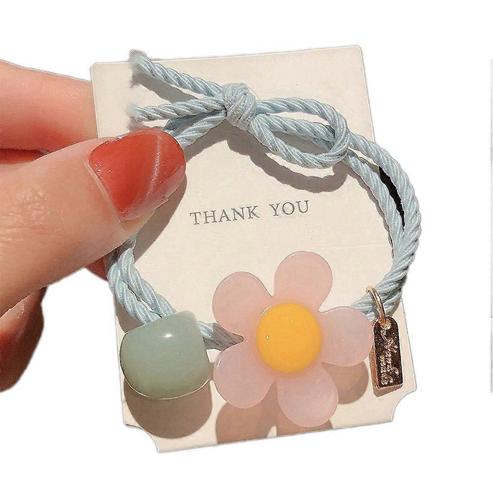 Small Fresh Hair Elastic Cute Colorful Flowers Super Fairytale Tied Hair Scrunchie Girl Heart Tie Head Scrunchie Hair Scrunchie