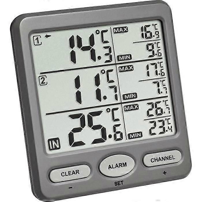 TFA-Dostmann TFA Dostmann TRIO Thermomètre radiocommandé anthracite 30.3062.10 | THERMOMÈTRE - PLUVI