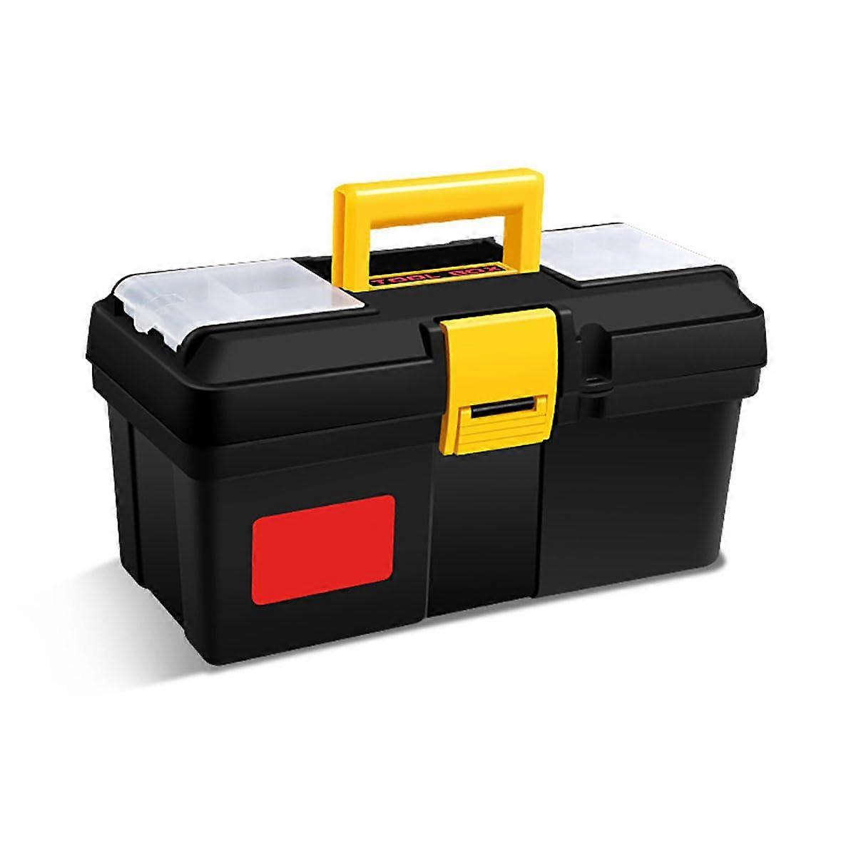 Hardware Home Toolbox Large Medium Small Portable Electrician Multifunctional Auto Storage Box Black Warrior 35.6 cm Black 14'