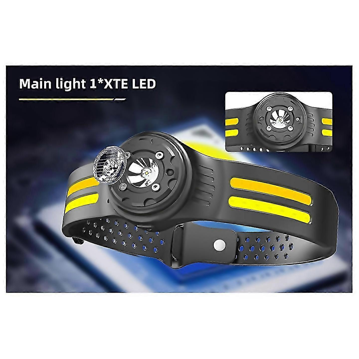 For Wave Sensor Cob Head Light Usb Charging Outdoor Multifunctional