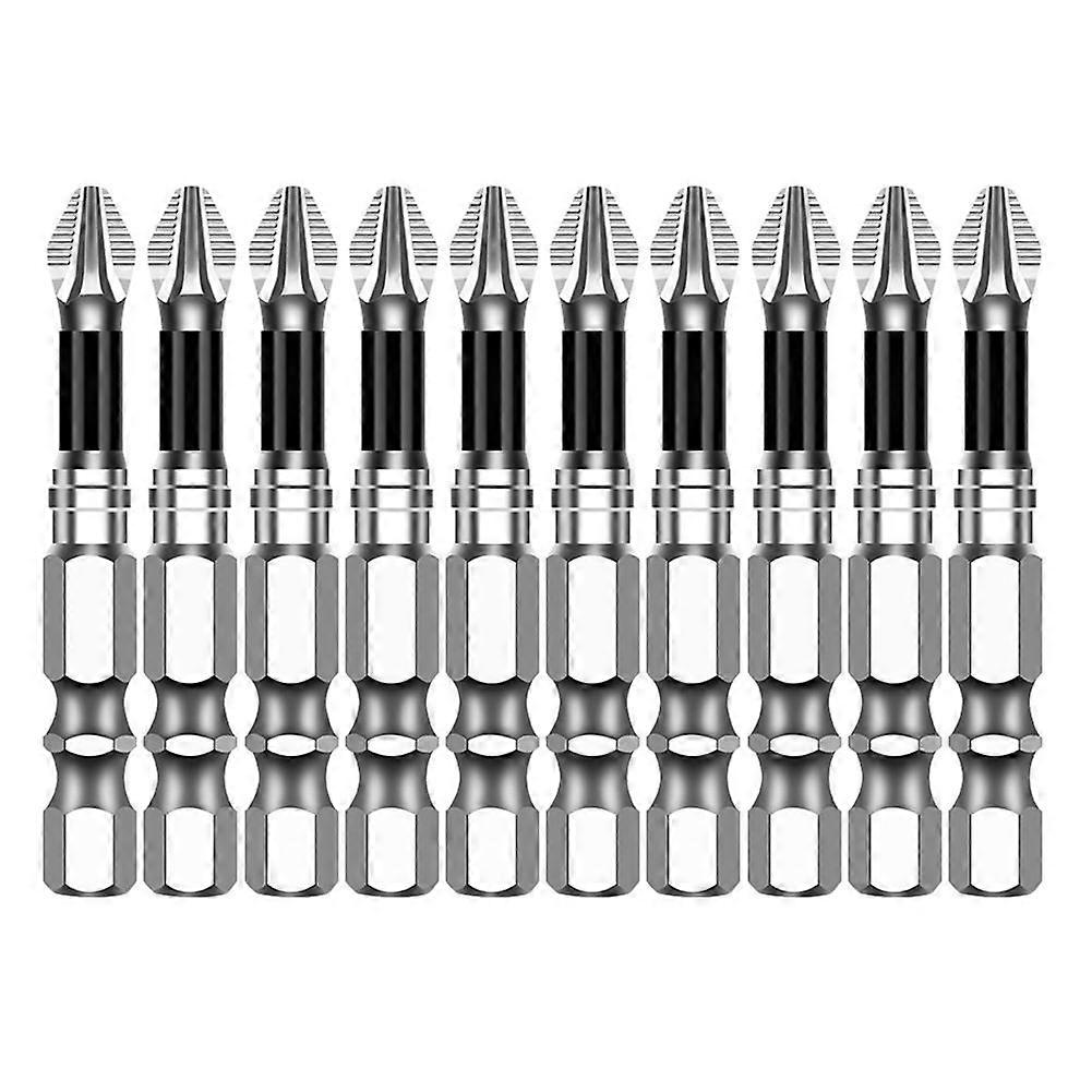 10PCS 50mm Screwdriver Bit Set Magnetic Impact Phillips Bit