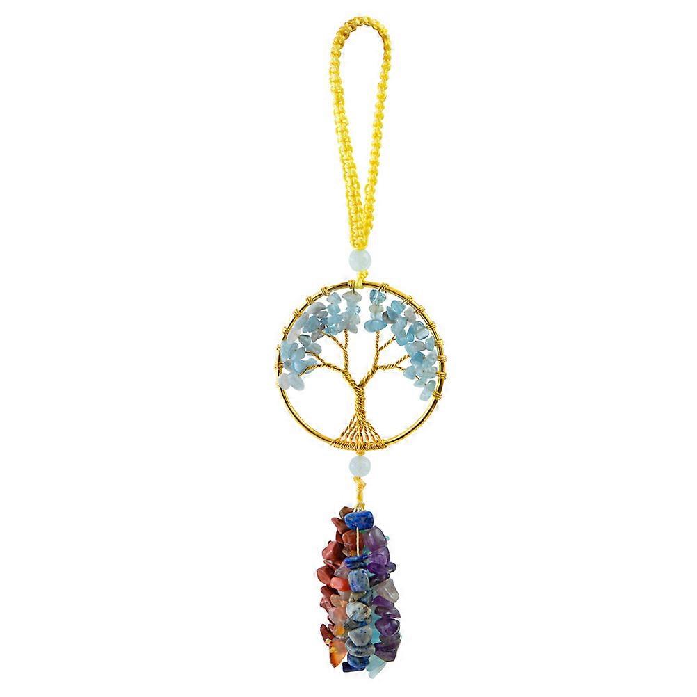 7 Chakra Stone Decor Crystal Tree Hanging Pendant for Window Decoration