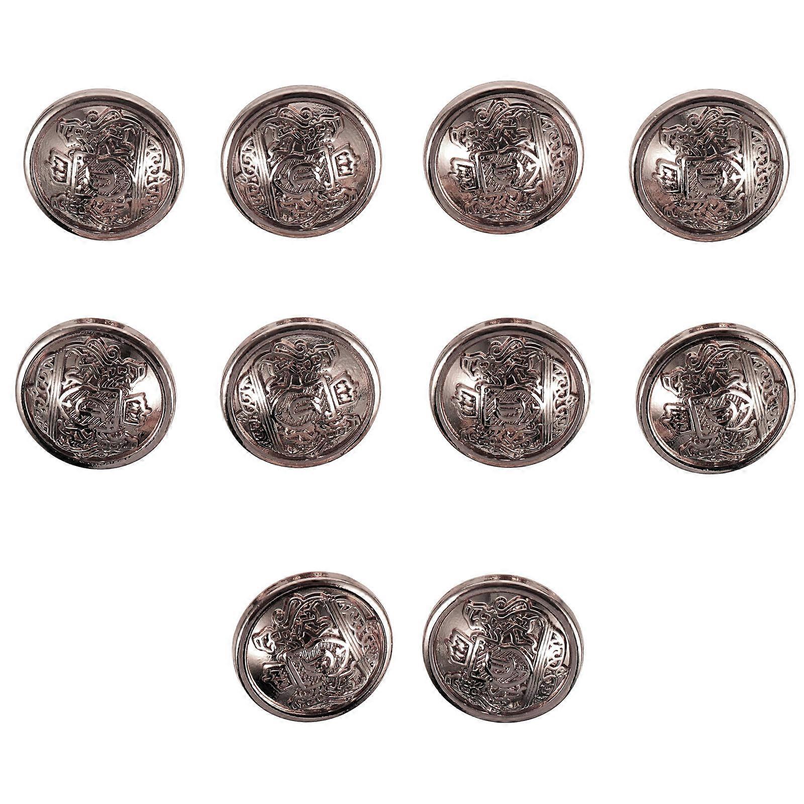 10pcs Metal Cuff Buttons for Men & Women – Elegant Sewing Fasteners for Business, Weddings & Casual Wear – Stylish Coat Accessories