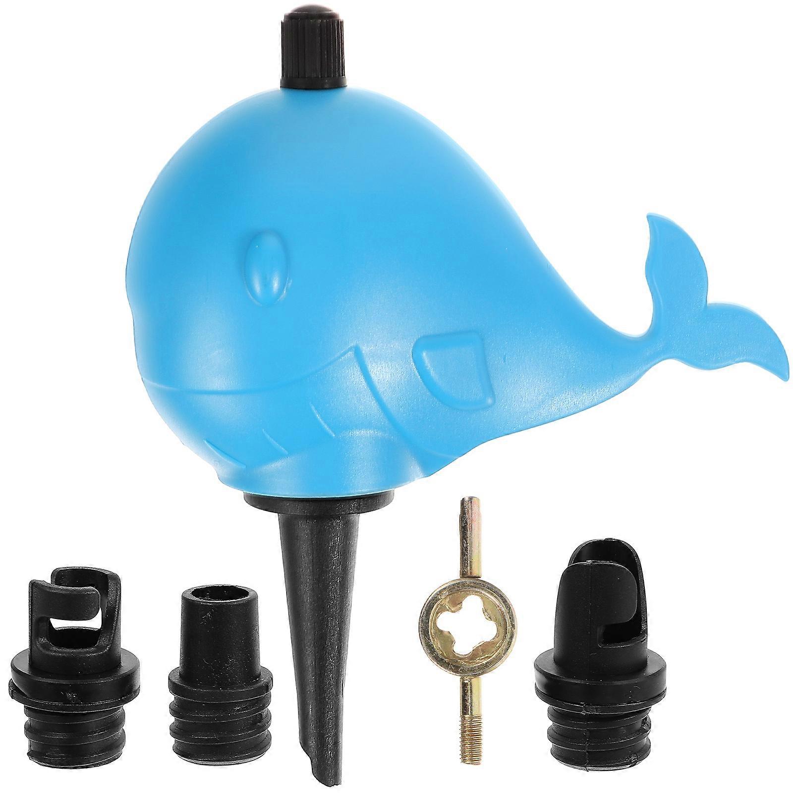 Inflatable Boat Air Pump Adapter 1 Set Air Pump Accessories Suitable For Various Inflatables Quick Inflation Sky-Blue Color 6Pcs