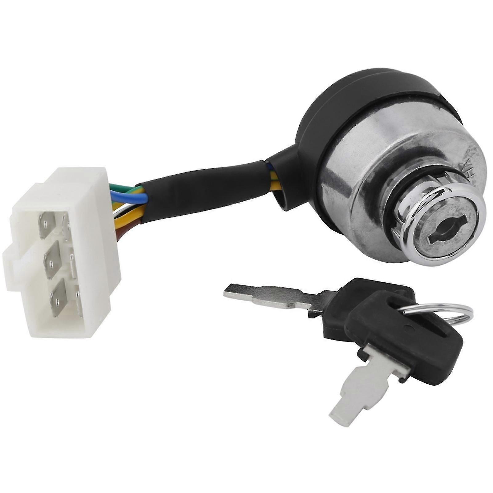 6 Wire Ignition Key Switch, Replacement for 2.5-6.5KW 188F Gasoline Generator Accessories NJQVM