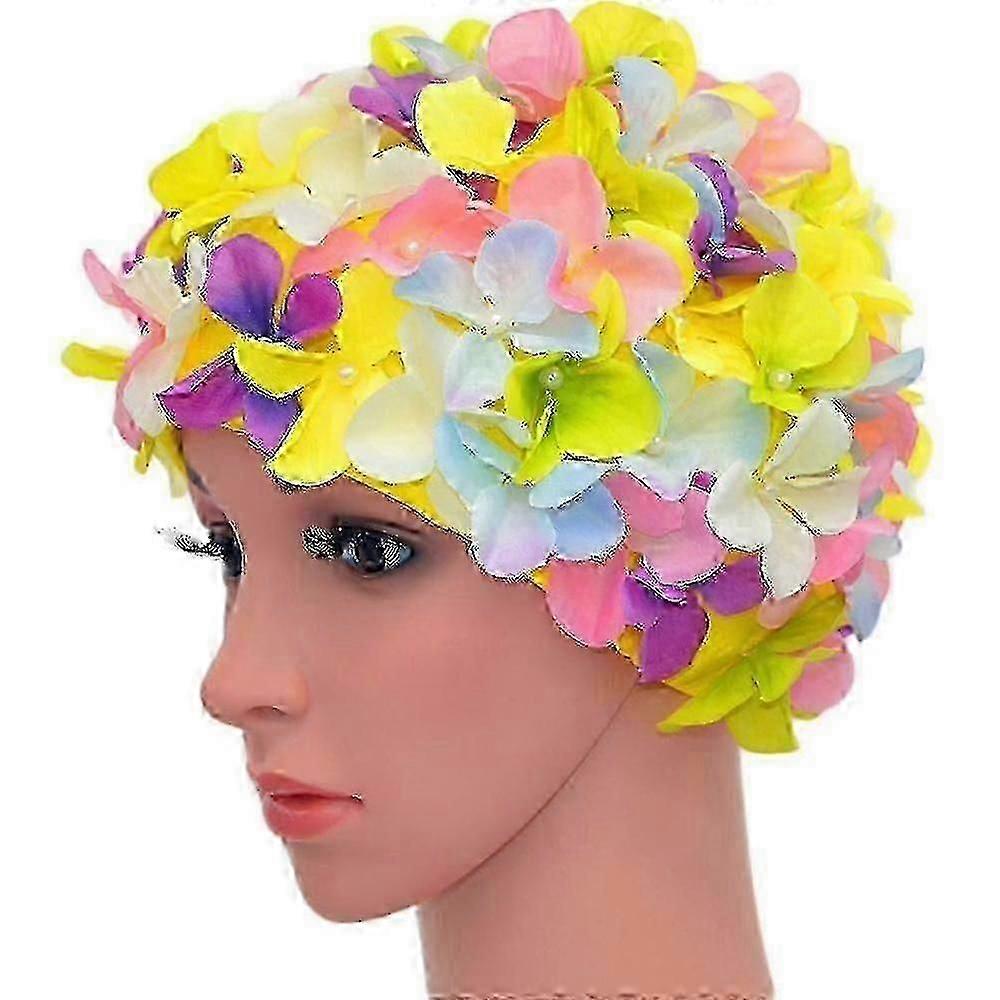 "Retro blomsterbadehette for kvinner"