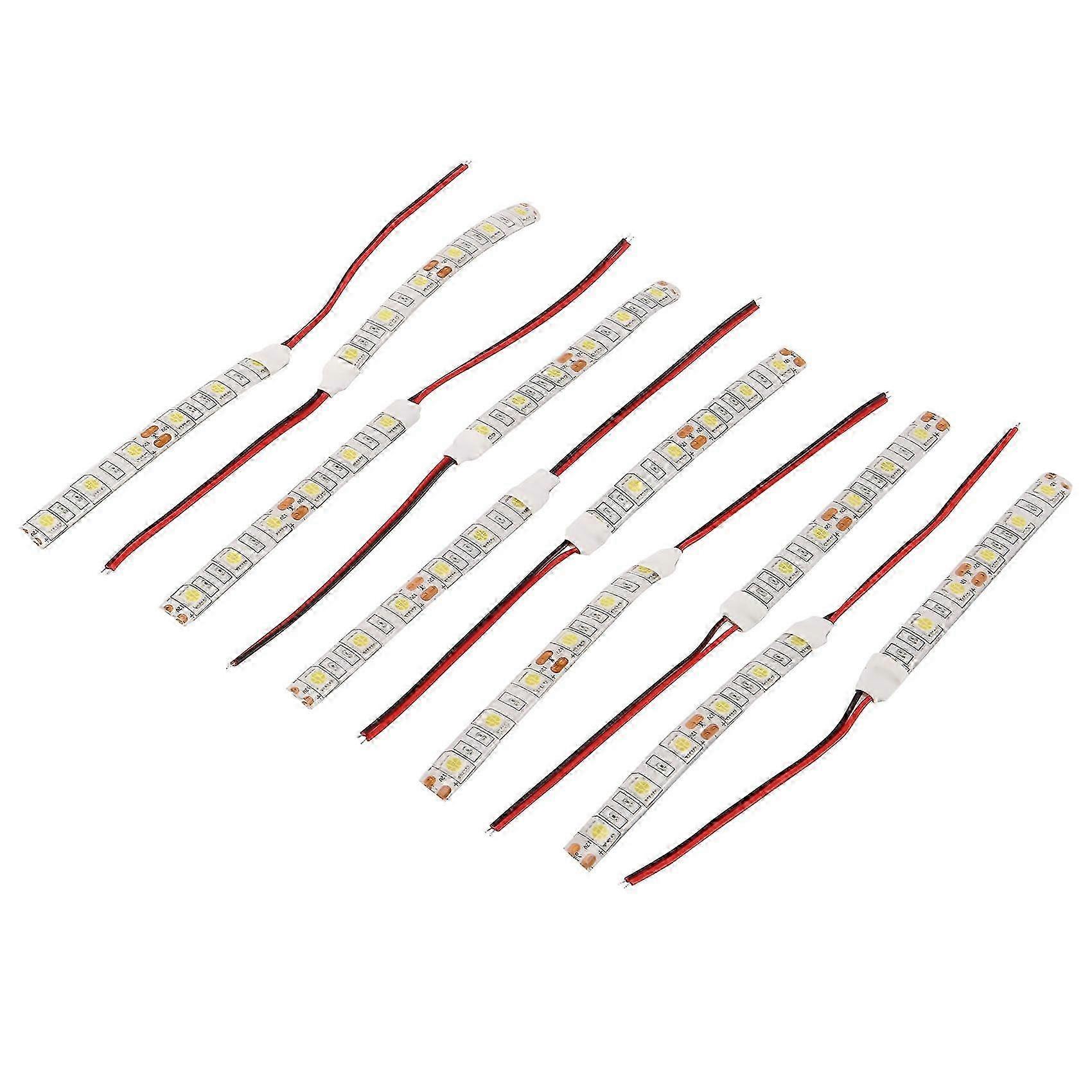 Improved Title: 10Pcs 10Cm Waterproof 5050 LED Strip Lights DC 12V for Caravan, Boat and Car