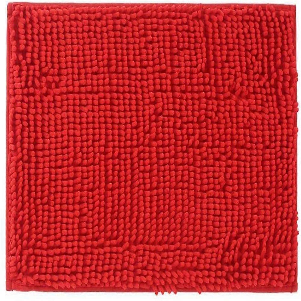 Chenille bath mat, extra soft and water absorbent, non-slip