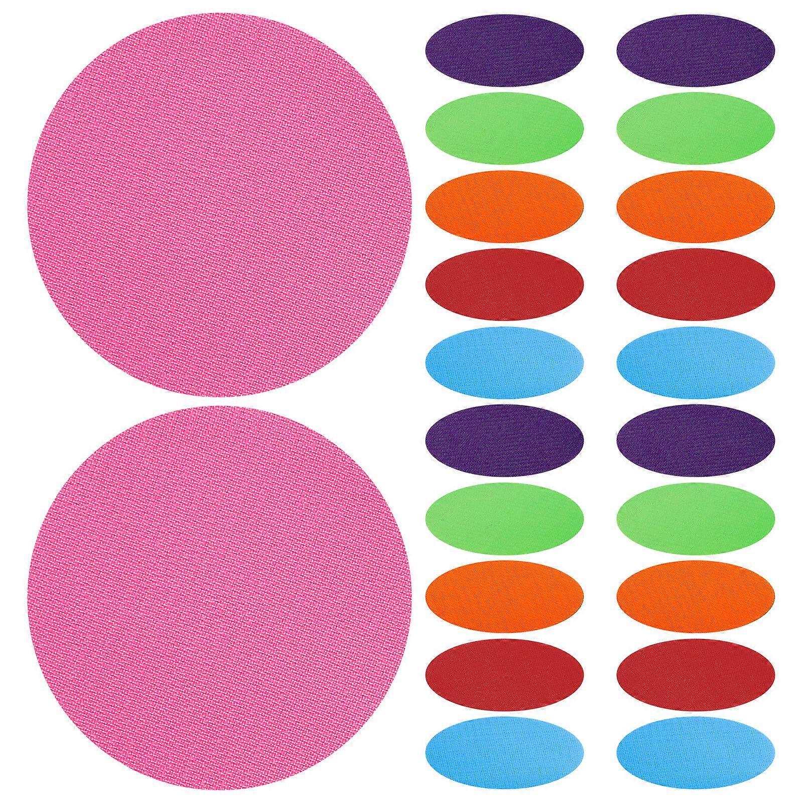 It looks like you're referring to a product listing for **24pcs Colorful Round Carpet Markers with Hook and Loop Fasteners**, commonly used in