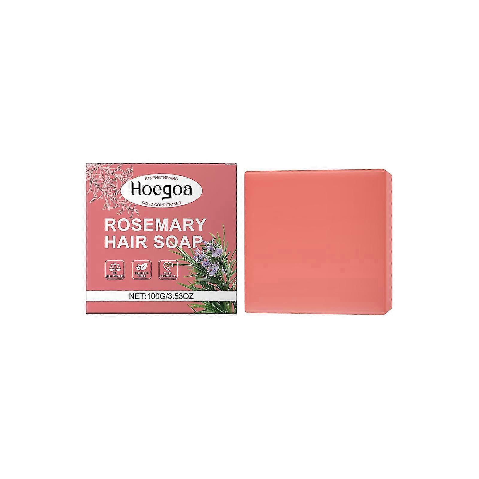 Savon pour cheveux au romarin Hoegoa L’essence de romarin prend soin en douceur du savon pour cheveux secs et fourchus