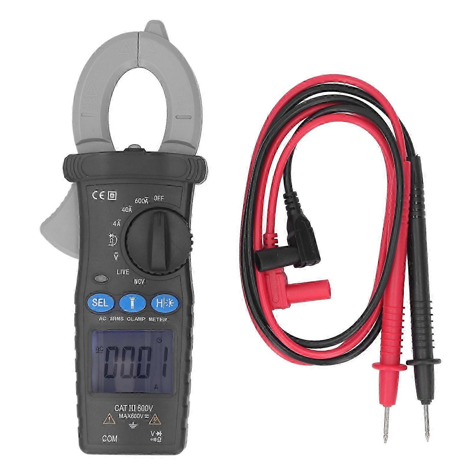 Smart Clamp Multimeter High Accuracy 600A Non Contact Backlight Digital Display Clamp Meter