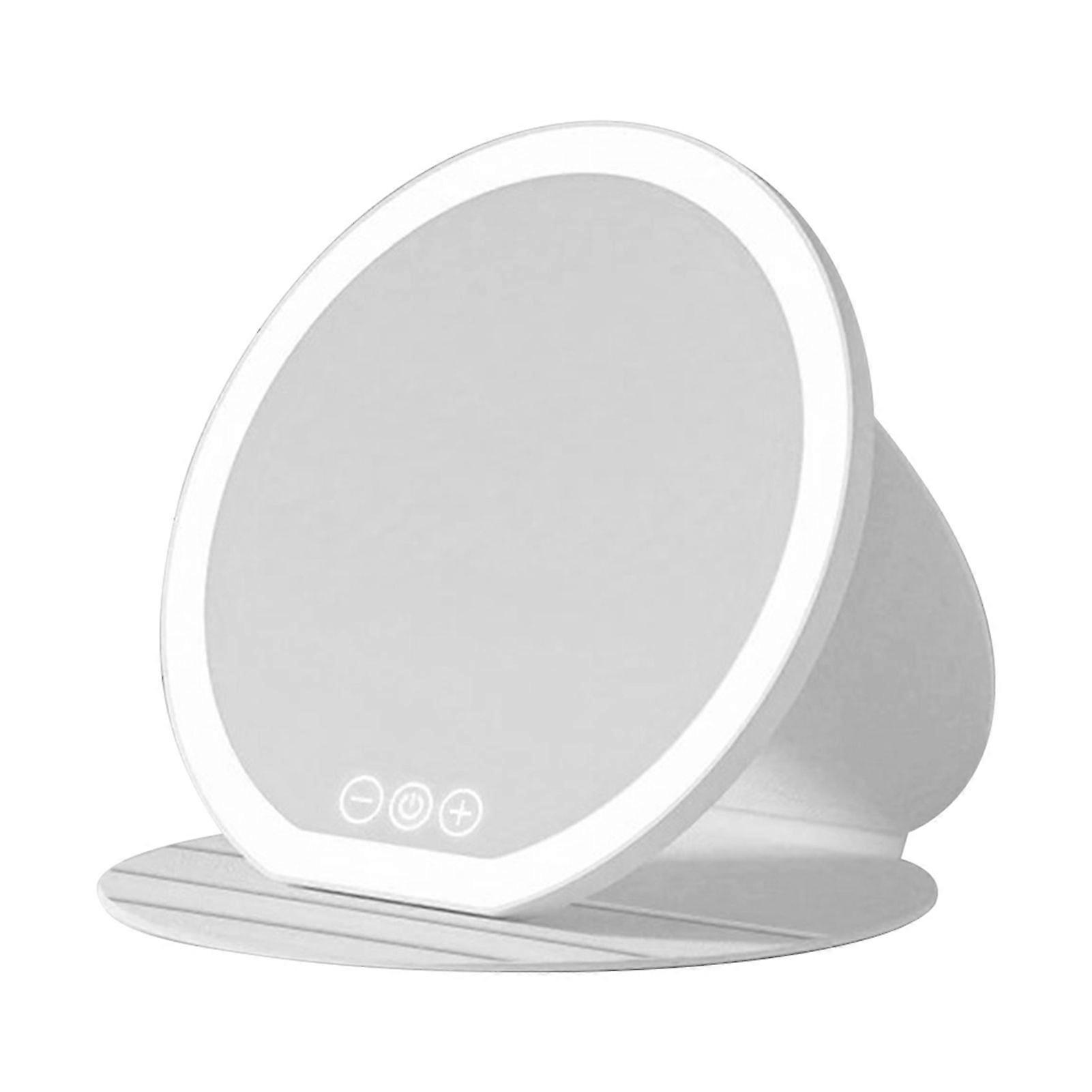 Dimmable Touch Screen Makeup Mirror Compact Folding Vanity Mirror with Light Makeup Accessories