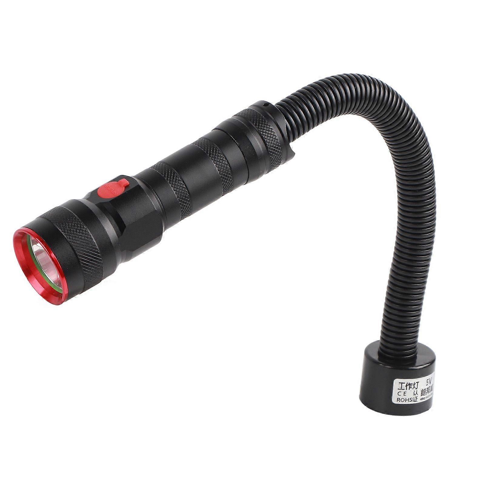 2 in 1 USB Rechargeable LED Flashlight Working Light with Magnetic Base for CNC Milling Machine
