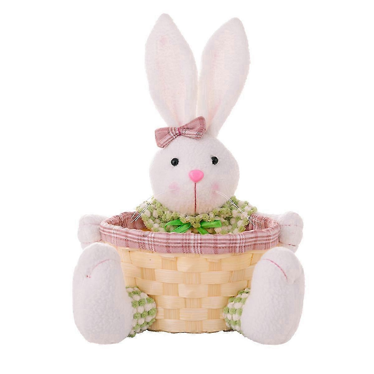 Easter Candy Dish Basket Bunny Decor Table Gift Box Storage