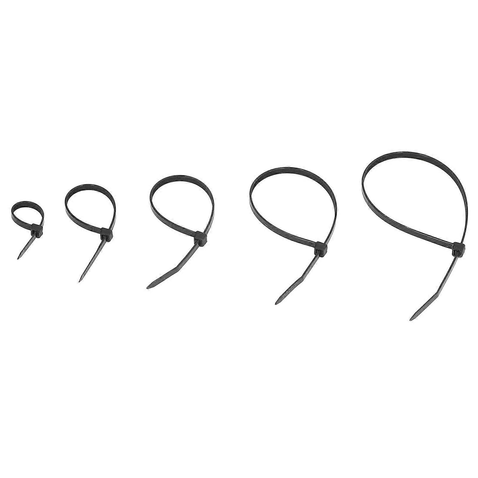 700Pcs Black Nylon Cable Tie Set 40lb, Assorted Sizes 3.94-11.69in