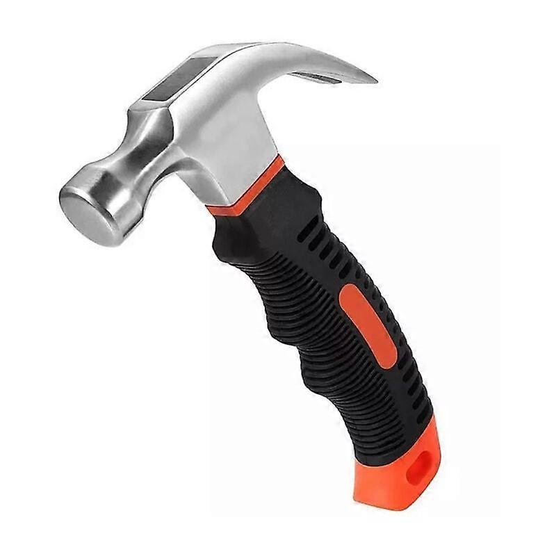 Multifunctional Mini Hammer (Orange Black), suitable for small projects at home and outdoors, and also lightweight Durable - Forged from heat-treated