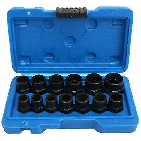 13Pcs Nut Bolt Extractor Socket Set Damaged Rusted Bolt Removal Tools