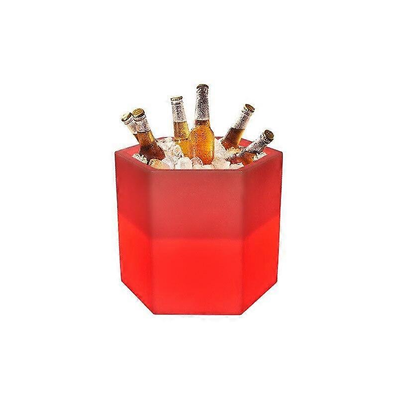 Factory Led Beer LED Ice Bucket Hexagon Remote Control Outdoor Custom Waterproof Tongs