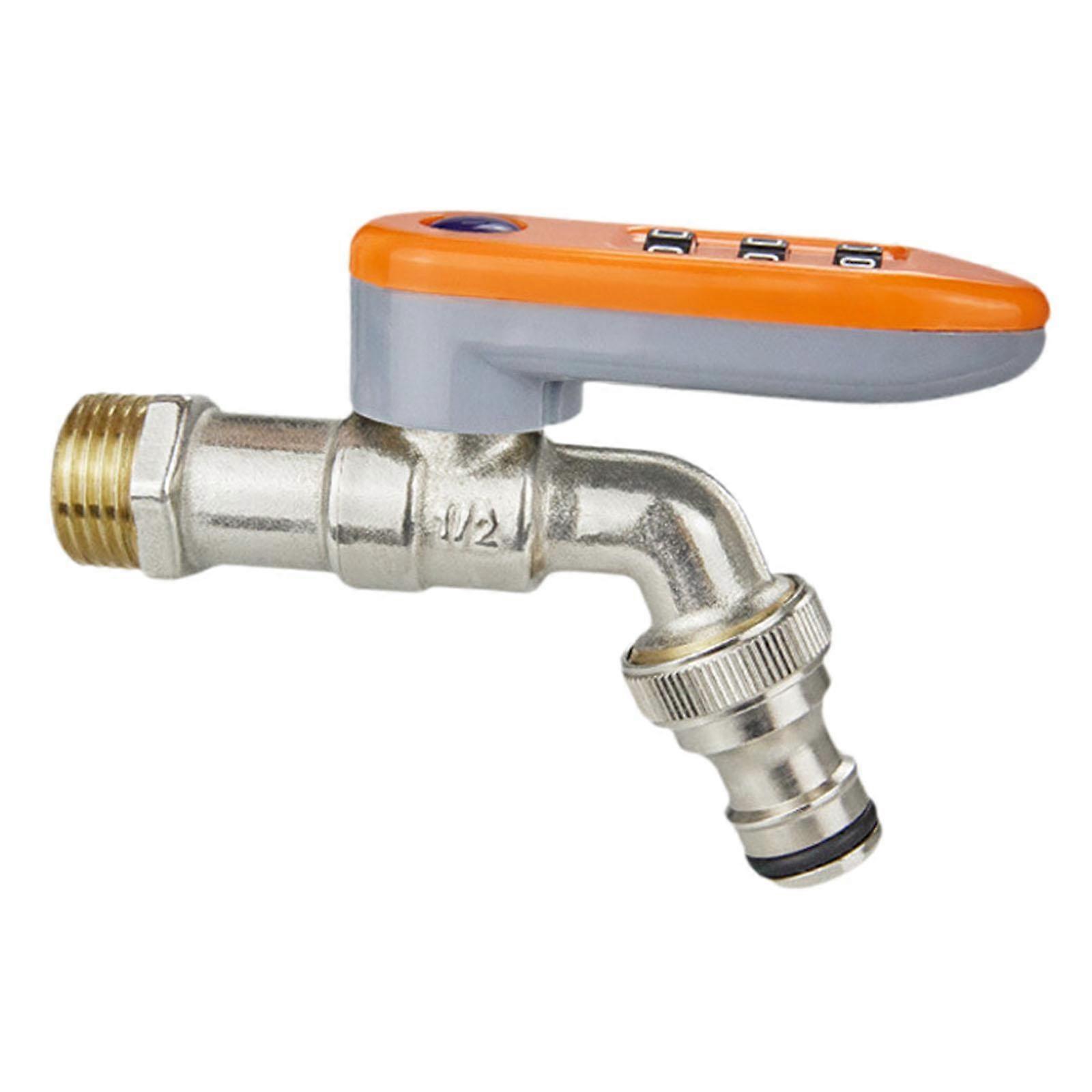 Brass Outdoor Faucet with Combination Lock , Initial Code 000 1/2 Threaded