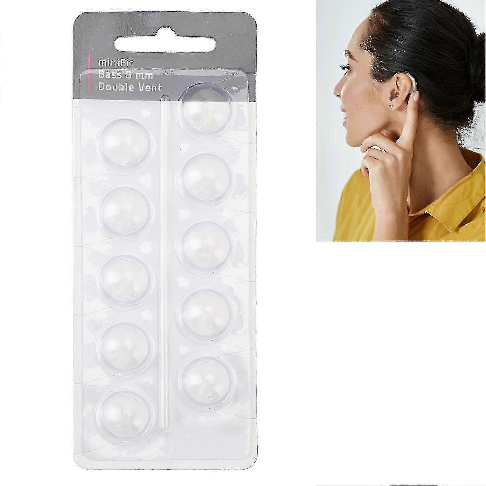 10pcs Double Vent Bass Dome Accessory Single Layer Double Vent Silicone Replacement Domes for MiniFit Transparent Small Size 8mm