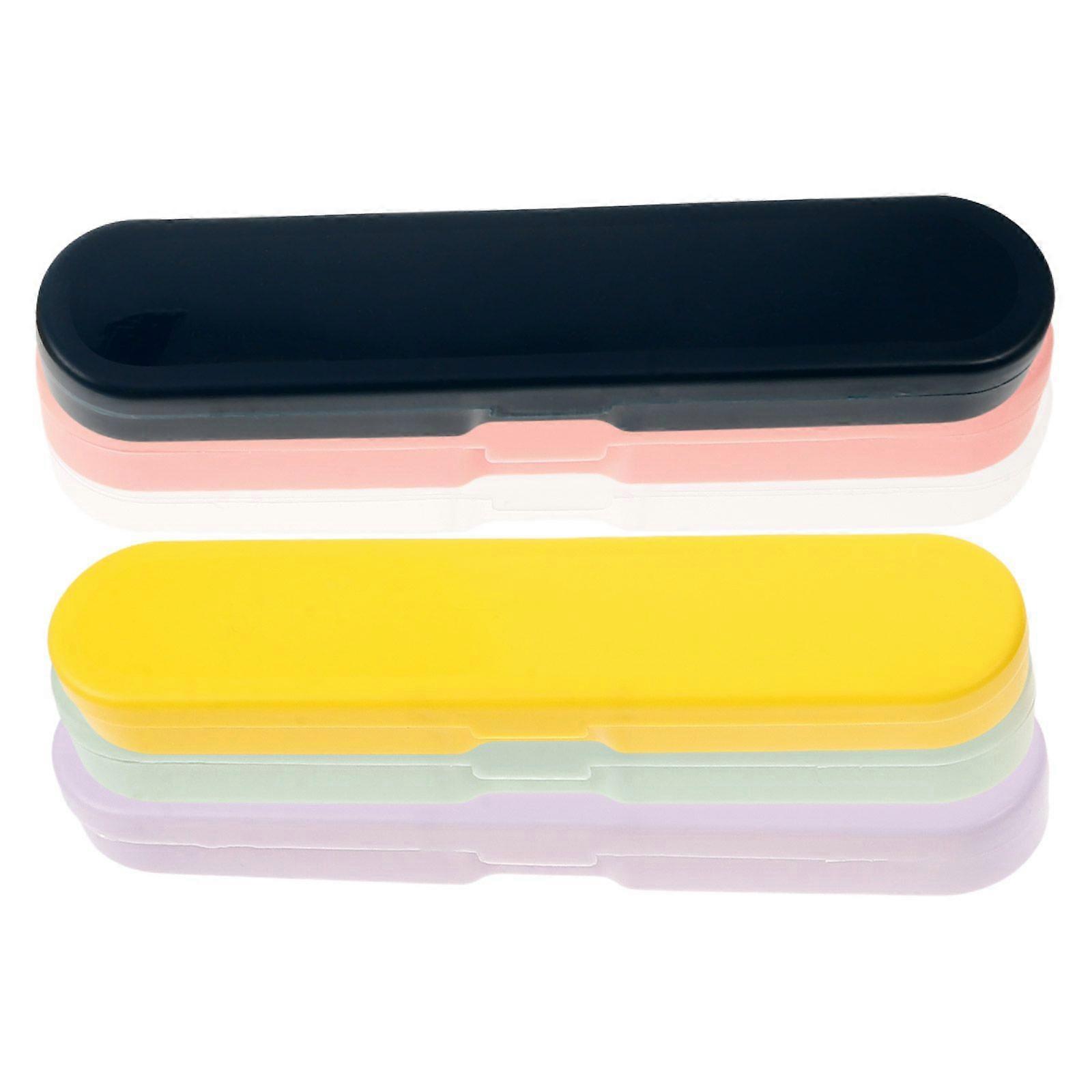 6pcs Portable Flatware Box Travel Tableware Storage Case Plastic Digital Thermometer Storage Case Needle Storage Box Pencil Case For Home