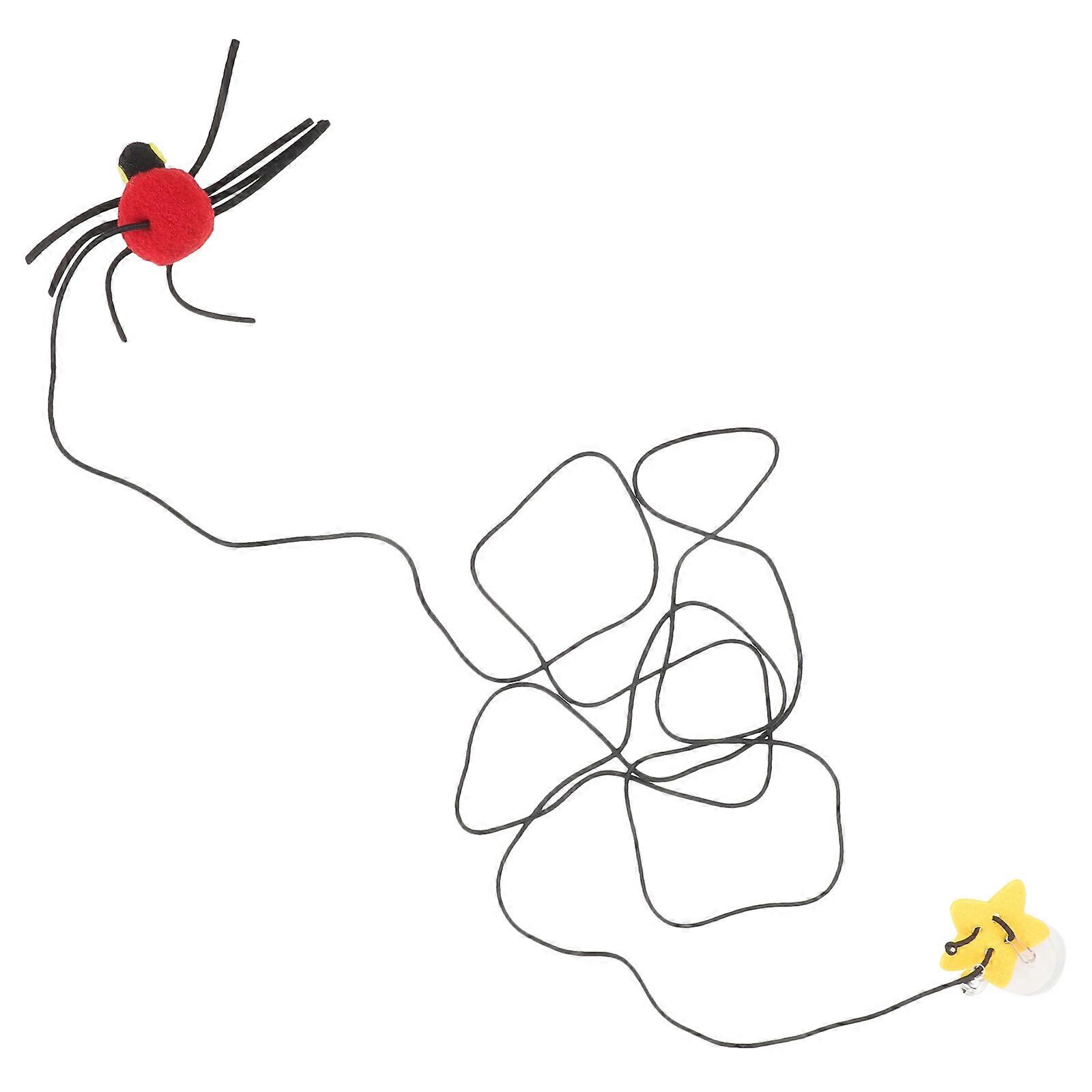 Cat Teasing Toy Hanging Spider Shape for Fun Play 5Pcs Pack