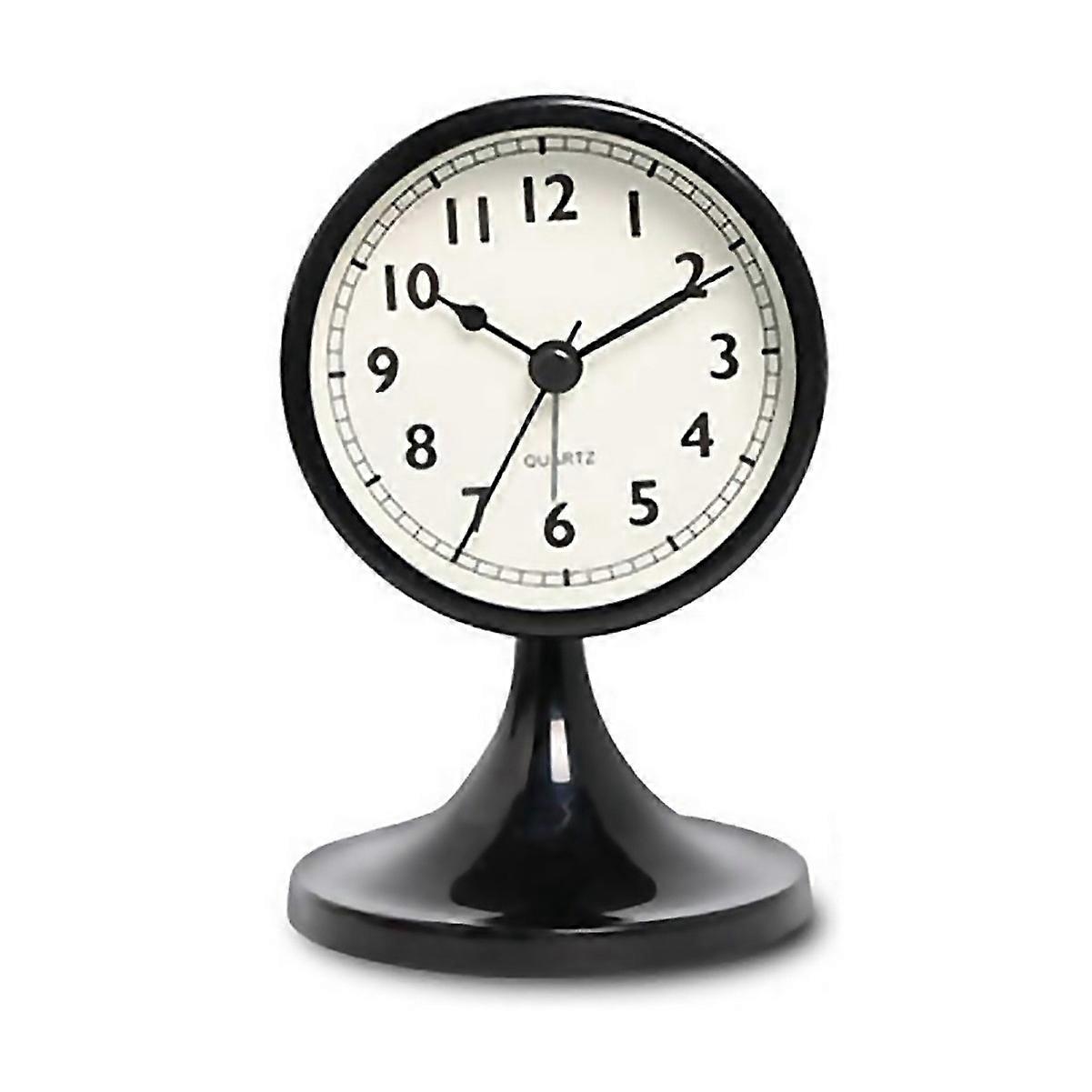 For Nordic Metal Round Alarm Clock Silent Table Clock Home Decor
