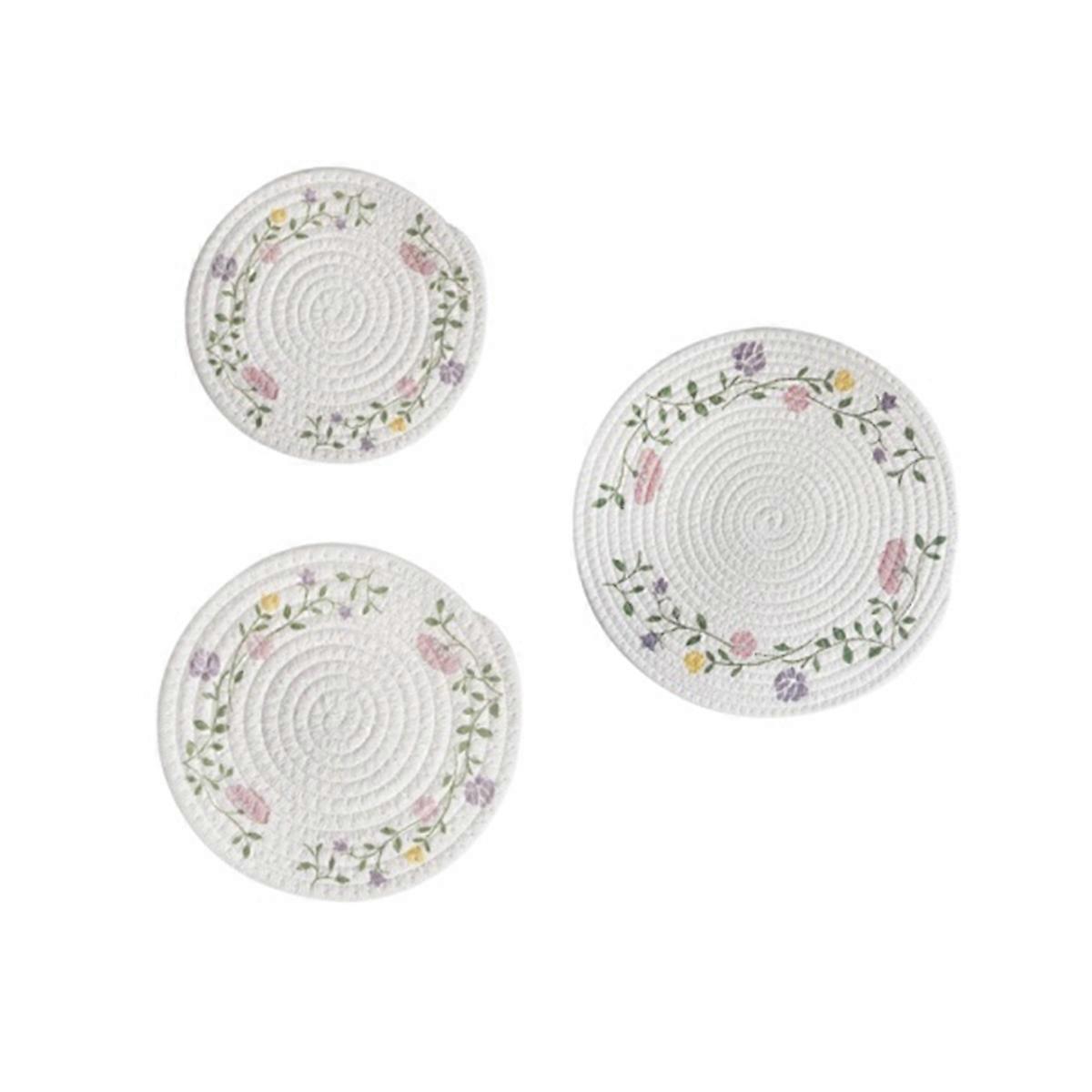 Round Table Mat Woven Placemats Anti Slip Dining Table Mats D