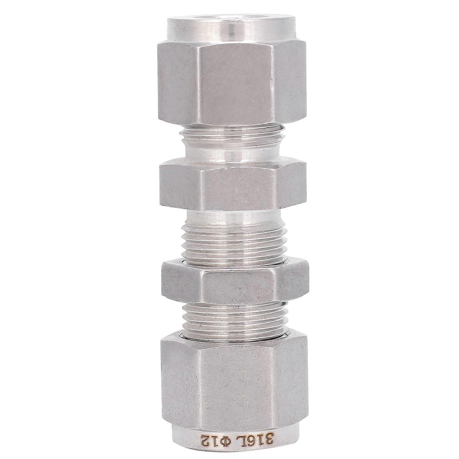 Raccord de cloison à compression à double virole en acier inoxydable 316, accessoire de connecteur Ф1/2
