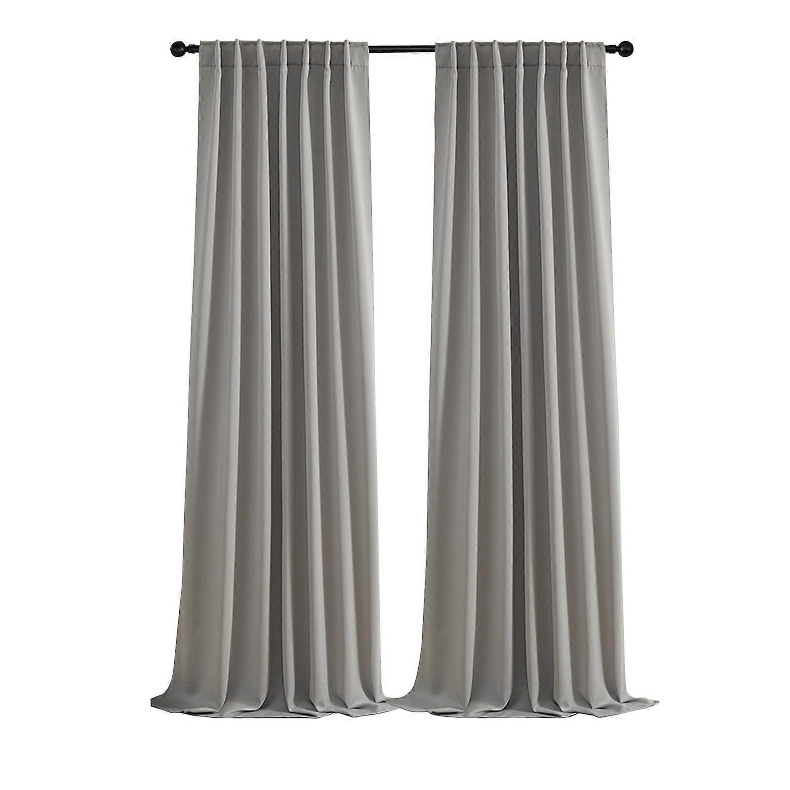 Zmeidao Blackout Curtains for Ceiling Track, Back Tab Loop Pocket Pinch Pleated Drapes for Sliding Glass Door, W39 x L51