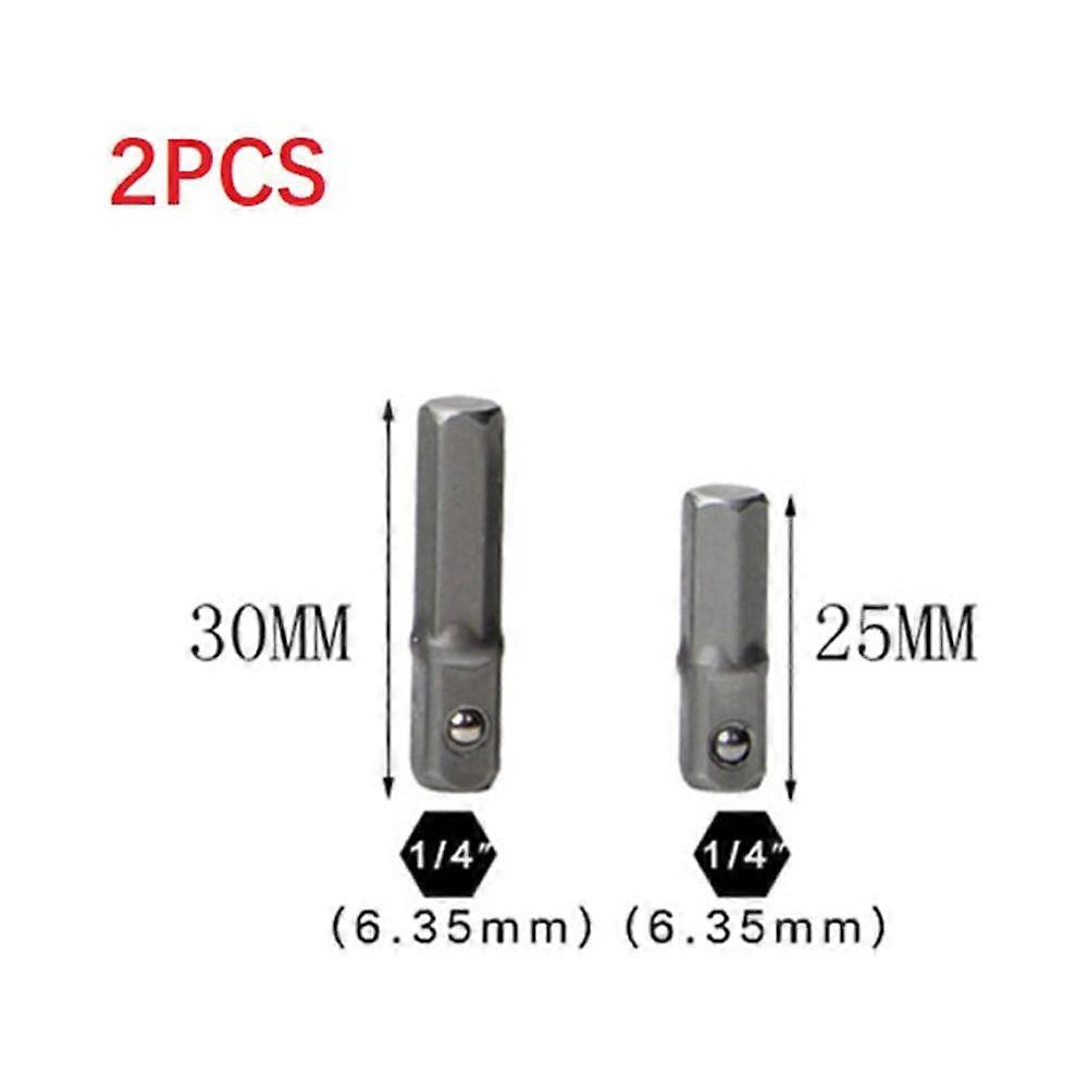 Drill Socket Adapter 1/4in Hex Shank Extension bar for Driver 1/2 3/8 1/4