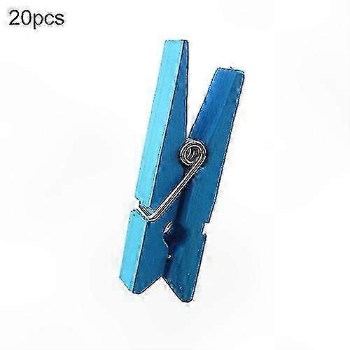 Multi-color Wooden Clothespins for Crafting and Laundry, 20 Pack