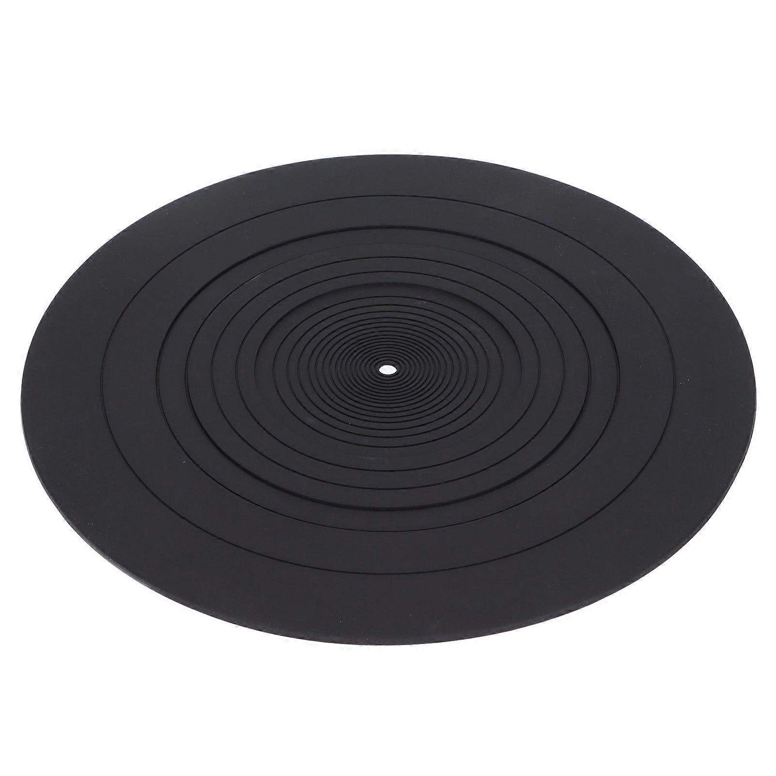 12 Inch Vinyl Record Turntable Pad Anti Static Reduce Vibration Rubber Turntable Mat for All Vinyl Record Players